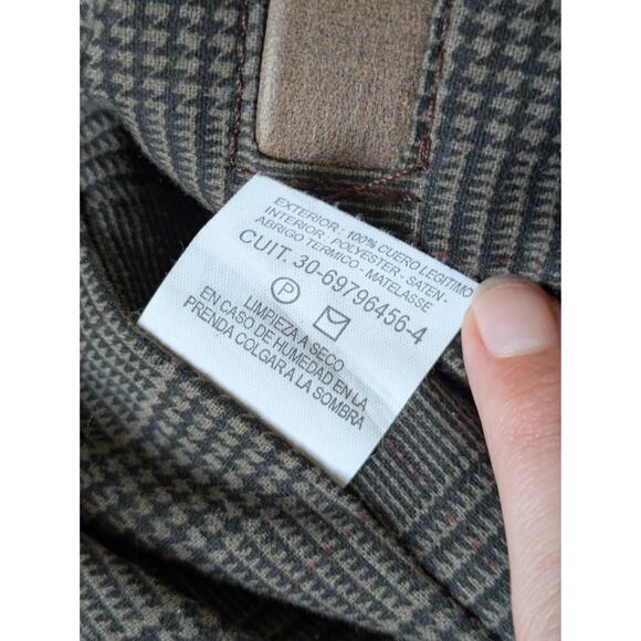 Tostado Argentina Brown 100% Leather Zip Front Shooting Vest Size XXL Quilted - Picture 4 of 13